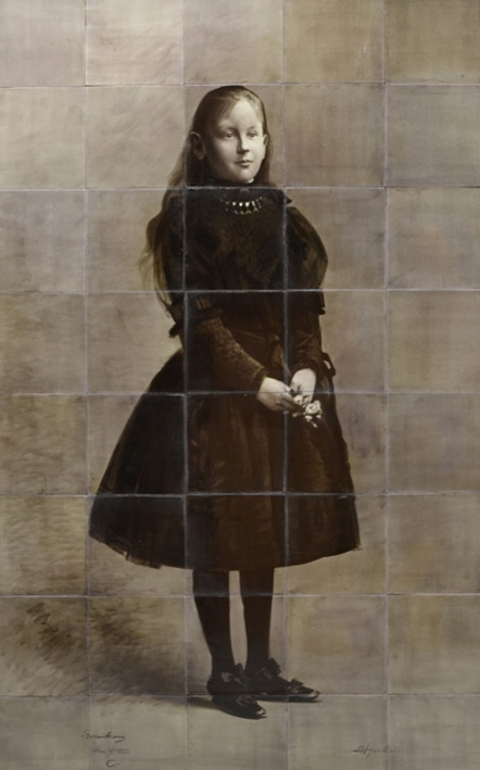 Rozenburg, tegeltableau, Prinses Wilhelmina, 5 bij 8 tegels, 1891 (coll. Meentwijck)